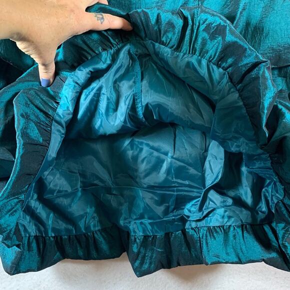 VTG Teeze Me Women Sweetheart Strapless Mini Dress Sz 9 Turquiose Y2K HOCO - Picture 6 of 13